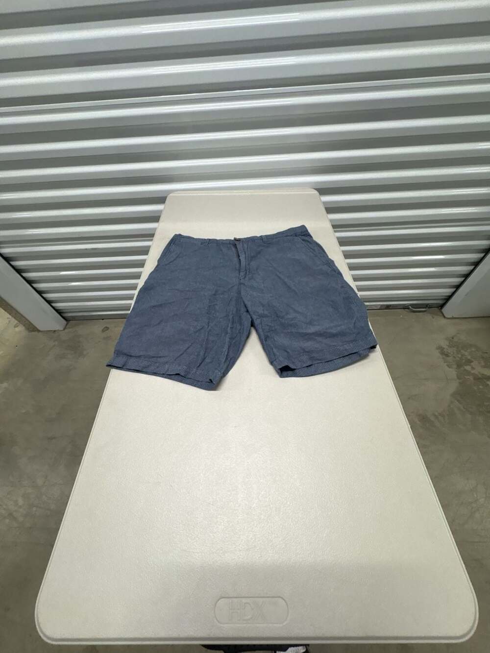 Merona Men's Blue Dot Pattern 100% Cotton Flat Front Shorts Size 36